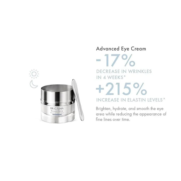 Farmasi Dr. C. Tuna Resurface Advanced Eye Cream, Natural and Organic Anti Aging, Wrinkles Eye Cream to Reduce Puffiness, ...