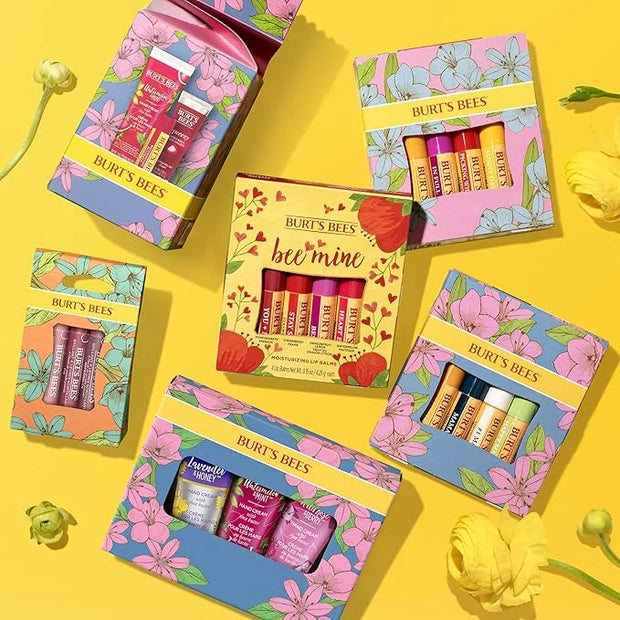 Burt's Bees Gifts Ideas - Balm Bouquet Lip Balm Set, Original Beeswax, Vanilla Bean, Cucumber Mint, Coconut & Pear Pack, N...