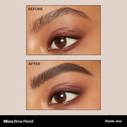Morphe Micro Dual Eyebrow Pencil - Dual-Ended Brow Pencil Featuring a Retractable, Ultra-Precise, Pointed Tip - Richly Pig...