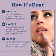 Blume Tri-Peptide Vanilla Lip Balm - Superbalm Lip Moisturizer with Shea Butter and Squalane to Deeply Hydrate & Heal Dry,...