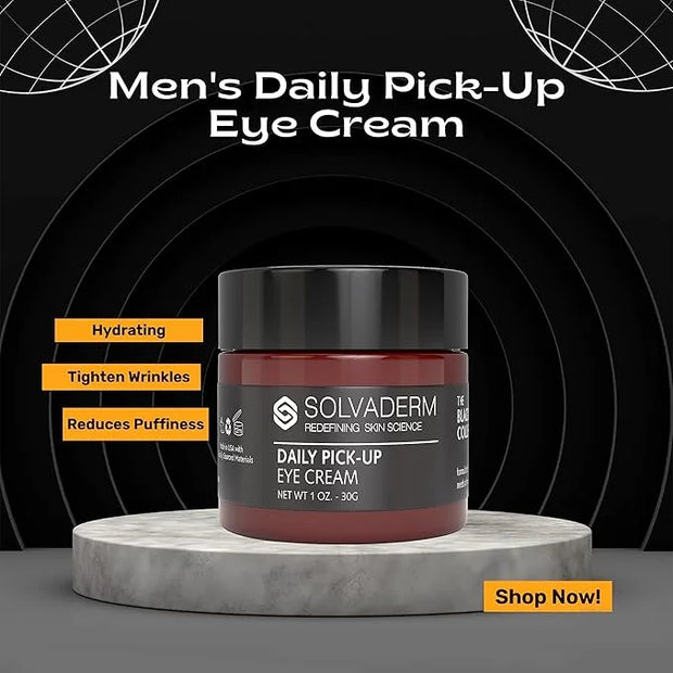Solvaderm Blackstone Collection Men’s Face Cream – Anti-Aging Moisturizer for Men with Peptides & Antioxidants – Hydrating...