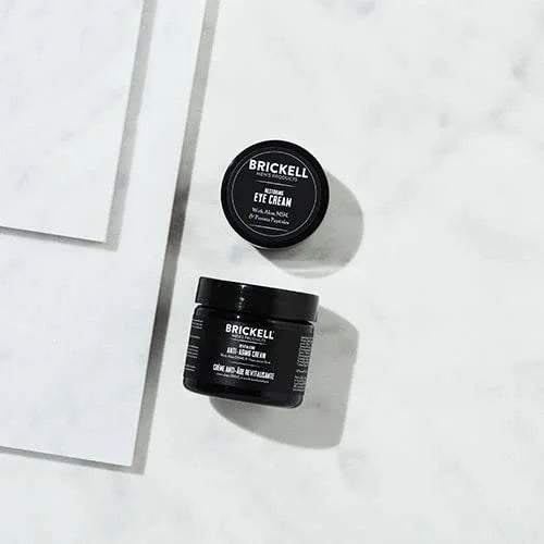 Brickell Men's Ultimate Anti-Aging Routine, Anti-Wrinkle, Night Face Cream and Eye Cream to Reduce Puffiness, Wrinkles, Da...
