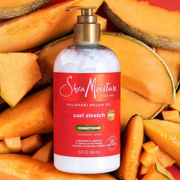 SheaMoisture Curl Stretch Conditioner Kalahari Melon Oil Infused with Hyaluronic Serum, Hydration Hero Deeply Moisturizes ...