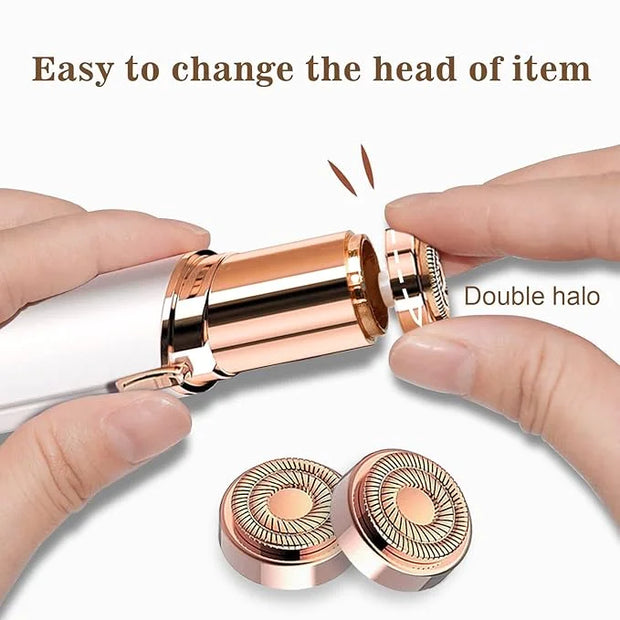 Facial Hair Remover Replacement Heads Gen 2 for Flawless Finishing Touch, Double Ring Blades Compatible with Flawless Gene...