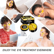 Golden Glow Under Eye Patches for Puffy Eyes - 60Pcs Eye Gels Rejuvenating Treatment for Dark Circles, Puffiness, Refreshi...