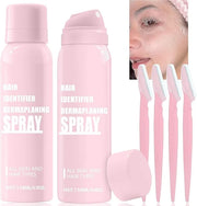 1PC Hair Identifier Spray for Face Shaving Dermaplaning Tool Skin Body for Women with 4 Face Razor for Skin Shaver Hair Re...