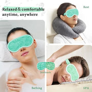 Cooling Eye Mask and Silky Sleep Mask 4 Packs for Man Women for Sleeping Frozen Ice Eye Mask Cold Warm Compress Puffiness ...