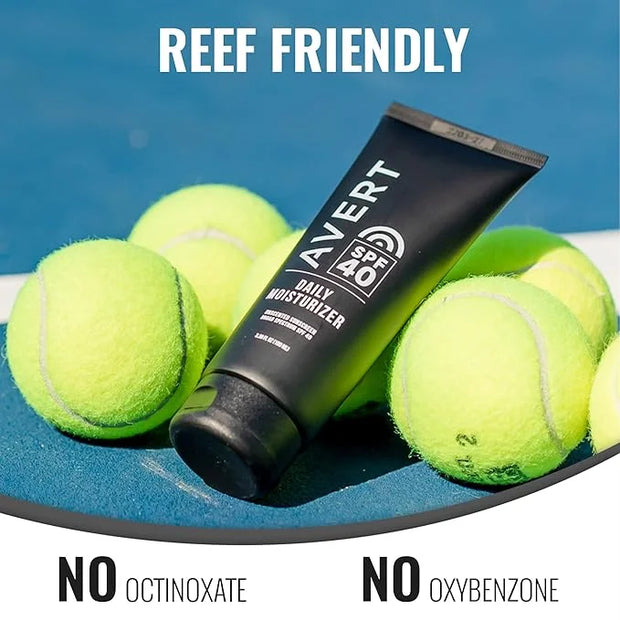 AVERT Moisturizer with SPF 40 | Unscented, No Octinoxate, No Oxybenzone, Ultra Lightweight, Face Sunscreen, Travel Size, N...