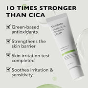 Cabbage 74 Calming Cream - Lightweight Watery-Type Moisturizer with CICA, Sucralfate, Hyaluronic Acid, Helps Instantly Cal...