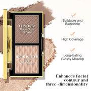 Boobeen 2 in 1 Contour Makeup Palette Highlighter