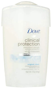 Dove Clinical Protection Antiperspirant/Deodorant, Original Clean, Stick, 1.7 Ounce (Pack of 2) - Product Image