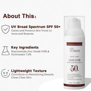UV Clear Face Sunscreen, SPF 50 Oil Free Sunscreen with Zinc Oxide, Sensitive-Skin Tested and Lightweight, Silky Sunscreen...