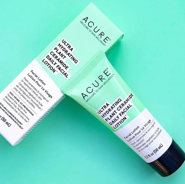 Acure Ultra Hydrating Plant Ceramide Facial Lotion - Morning Face Moisturizer for Deep Hydration, Skin Tone Balance - Made...