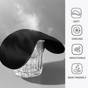 Silk Satin Sleeping Eye Mask, Black Sleep Eye Mask Night Blindfold for Women and Men, Soft Breathable Blackout Eyeshade Ey...