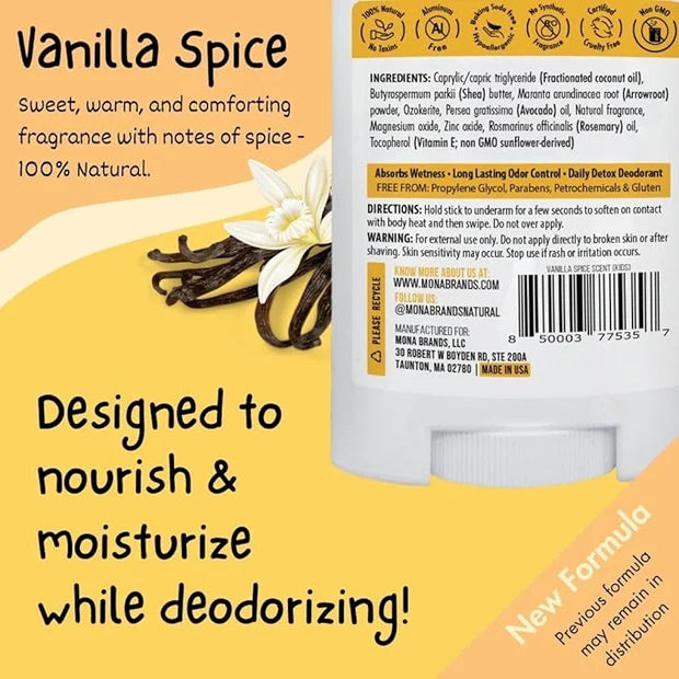 MONA BRANDS 100% Natural Deodorant for Kids | For Girls & Boys | Sensitive Skin | No Baking Soda | No Aluminum | Vegan, No...