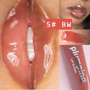 MAEPEOR Plumping Lipgloss 9 Colors Moisturizing Lip Plumper Shiny Jelly Lip Gloss (High Shine, 05#Brown Red) - Product Image