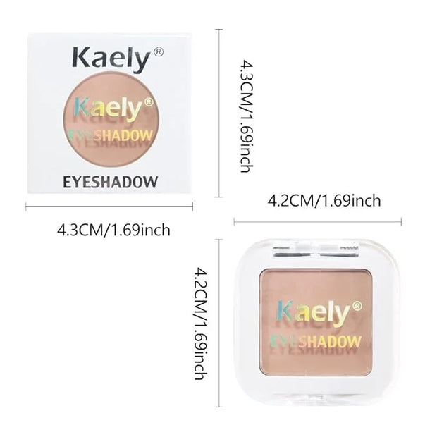 Kaely Pressed Single Eyeshadow Makeup, Nude Pink Matte Highly Pigmented Monochrome Eye Shadow Palette, Waterproof Neutral ...