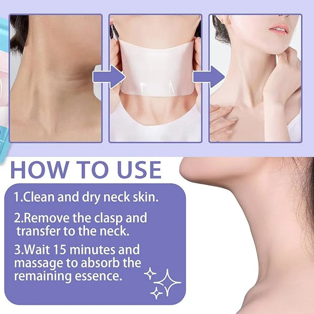 Neck Firming Mask Set,Non-greasy Tighten Lift Firming Neck Mask Skincare Moisturizer, 10 Pieces Deep Moisturizing Masks fo...