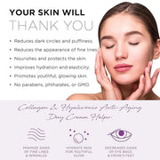 Azure Cosmetics Collagen & Hyaluronic Acid Anti Aging Under Eye Pads - Lifting & Moisturizing Eye Mask Patches - Reduces F...