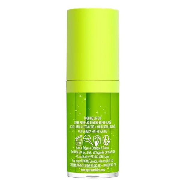 NYX PROFESSIONAL MAKEUP Fat Oil Chillz, Moisturizing, Shiny and Vegan Tinted Lip Gloss - Kiwi Freeze (Sheer Green) - Produ...