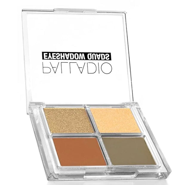 Palladio Eyeshadow Quads, Velvety Pigmented Blendable Matte, Metallic & Shimmer Finishes, Creamy Formula, Four Way Quad Ey...