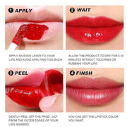 6 Colors Peel Off Matte Lip Tint, Long Lasting Natural Peel Off Tattoo Lip Liner Stain, Waterproof Smudge Proof Non-Stick ...
