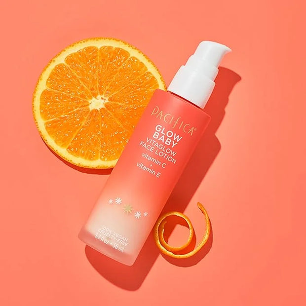 Pacifica Glow Baby Face Lotion & Eye Cream Set of 2 – Brightening Vitamin C Moisturizer + Depuffing Eye Cream with Caffein...