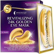 SWISSÖKOLAB Under Eye Patches For Puffy Eyes 24k Gold Eye Mask Dark Circles And Puffiness Collagen Eye Gel Pads Moisturizi...