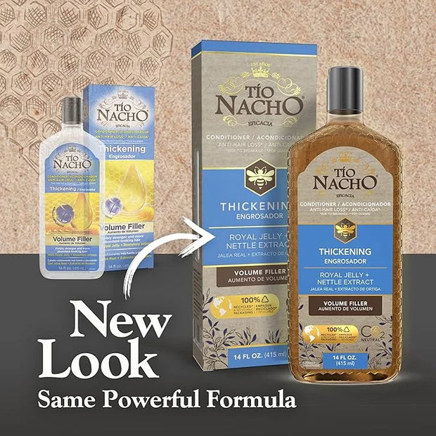 Tio Nacho Anti Hair Loss Thickening Volume Filler Conditioner with Royal Jelly & Rosemary, Volumizing and Body-Boosting Ha...