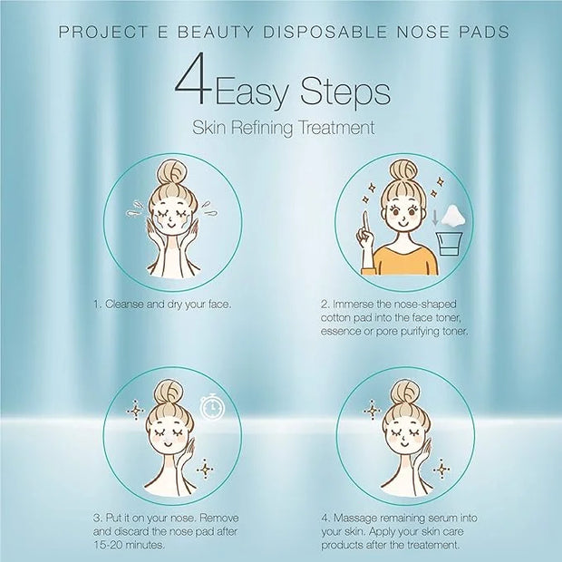 100pcs Disposable DIY Non-Woven Nose Mask Paper by Project E Beauty | Cotton Nose Care Mask | For Skincare & Spa Salon Use...