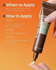 Ever-Youth Dual Effect Eye Cream Korean Skincare Instant Lifting Technology for Firm Eyes with Niacinamide Adenosine Hyalu...