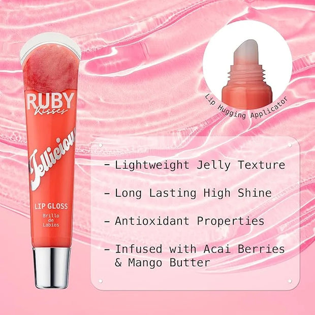 Ruby Kisses Jellicious Mouth Watering Lip Gloss JLG04 (3 PACKS) - Product Image