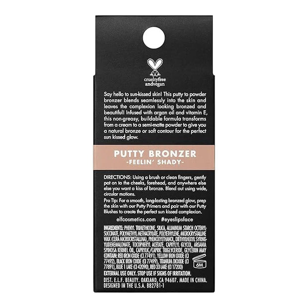 e.l.f. Putty Bronzer, Creamy & Highly Pigmented Formula, Creates a Long-Lasting Bronzed Glow, Infused with Argan Oil & Vit...