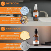 Dogface Men's Skincare Set- Technobrush, Electric Facial Brush, Wakeup Gel Face Wash to Hydrate Skin, Day Boom, Night Boos...