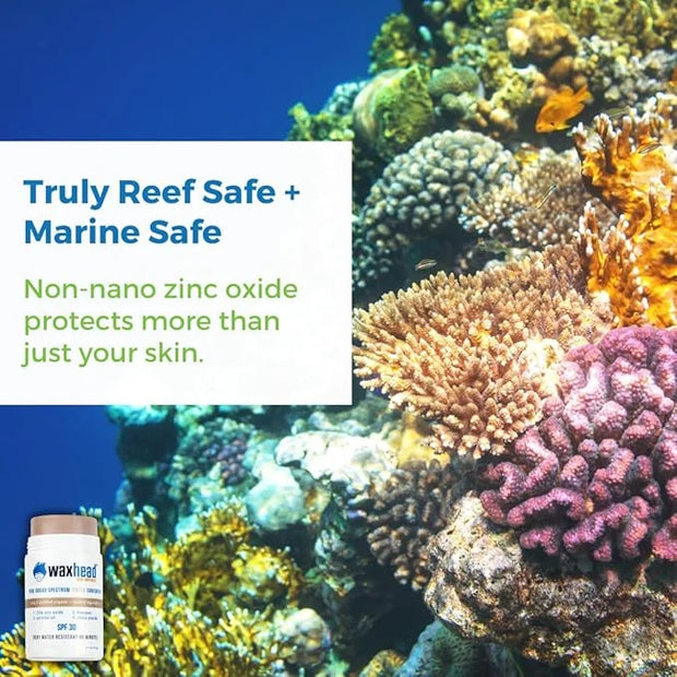 Waxhead Tinted Zinc Stick - Truly Reef Safe Sunscreen, Mineral Sunscreen Face Sunscreen Stick Zinc Oxide Sunscreen, Tinted...