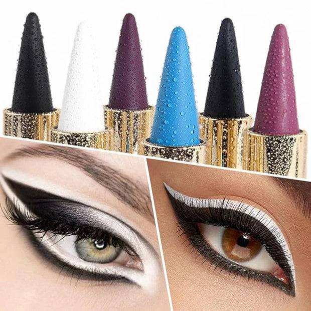 Kaely 2Pcs Black White Gel Eyeliner Pencils Set,Waterproof Eye Liner Pen,Cat Eye Stencil Cat Face Makeup,Eye Black Eyeshad...