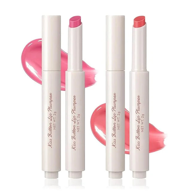 2 Colors Lip Plumper Gloss Moisturizing Lip Tint Stain Hydrating Lips Solid Serum Glossy Plumping Lip Gloss Long Lasting,W...