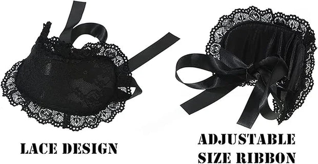 Soft Lace Eye Mask Party Ribbon Accessories, Eye Mask Comfortable Sleep Mask Can Be Adjusted to Shading Eyes, Travel,Home,...