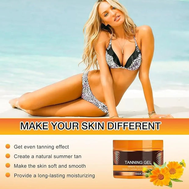 Luxury Intensive Tanning Gel,Natural Tanning Accelerator Cream,Beauty Brown Tanning Gel, Dark Tanning Gel Celyn Tanning Cr...