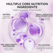 LANBENA Retinol Under Eye Patches for Dark Circles and Puffy Eyes, Cooling Eye Masks for Eye Bags, Fine Lines & Wrinkles R...