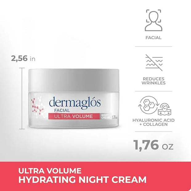 Skincare Set | Ultra Volume Facial Night Cream Moisturizes And Improves The Appearance Of Wrinkles And Skin 1,76 oz + Vita...