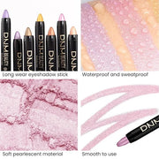 Kaely 2Pcs Cream Eyeshadow Stick Set for Eyes,Pink & Light Purple Shimmer Pen,Eye Brightener Halloween Makeup,sombras para...