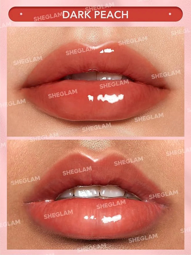SHEGLAM Glaze Daze Lip Gloss Shiny Tinted Lip Gloss High Gloss Finish Plumping Lip Care Nourishing Not Easy to Fade Liquid...