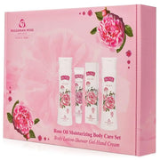 Bulgarian Rose Oil Moisturizing Body Care 3 Piece Gift Set - Natural Rose Body Lotion, Natural Rose Body Wash, Natural Ros...