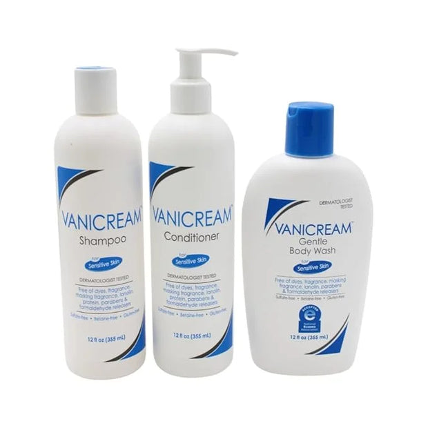 Vanicream Shampoo Conditioner And Gentle Body Wash 12 Ounce Each - Product Image