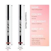 2 Pcs Matte Liquid Lip Stain Peel Off Lip Liner, Long Lasting Lip Tattoo, Waterproof & Transfer-Proof Lip Liner Peel Off L...