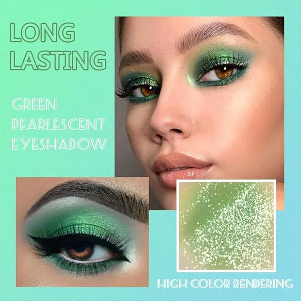 9 Colors Shimmer Matte Green Eyeshadow Palette. Highly