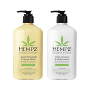 Hempz Body Lotion - Sweet Pineapple & Honey Melon + Coconut & Watermelon Daily Moisturizing Cream, Shea Butter, Aloe - Ski...