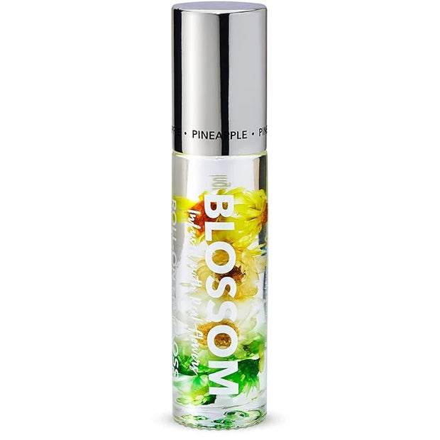 Blossom Roll on Lip Gloss, Scented Clear High Shine Moisturizing Lip Oil, Non Sticky, Infused with Real Flowers, Made in U...
