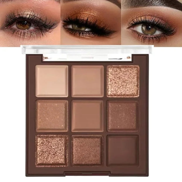 Neutral Nude Brown Smokey Eye Shadow Palette,Rose Gold Bronze Naked Cream Eyeshadow Palette Makeup,Highly Pigmented Natura...
